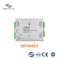 Transmetteur de force 3 canaux Simbatouch SBT904D3, échantillonnage 1280Hz, RS232/RS485, A/D 24 bits, précision 1/10000, cellule de pesage multipoint