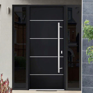 Portes pivotantes modernes en alliage d'aluminium pour entrée de villa avec isolation thermique - Product Image 1