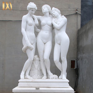 <span class=keywords><strong>Famosas</strong></span> Estatuas de las Tres Gracias, Arte Griego de Mármol de Tamaño Real, Escultura de Mujer Desnuda, Decoración de Piedra para la Venta - Product Image 1