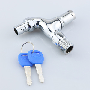 Couvercle de verrouillage extérieur en cuivre antivol à ouverture rapide <span class=keywords><strong>robinet</strong></span> de machine à laver à clé froide unique - Product Image 3