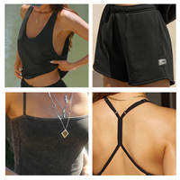 Ensembles d'entraînement pour femmes - Fabricants de vêtements - Spandex/Nylon solide extensible dans quatre directions, respirant, anti-transpiration, séchage rapide