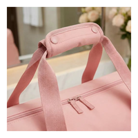 Sac de voyage rose pastel de style japonais, multi-poches, léger, avec bandoulière réglable, idéal pour l'école, l'université, le collège, style simple