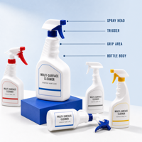 Bouteilles pulvérisatrices en plastique PE 500ml 750ml 1000ml – Flacons vides avec gâchette, pulvérisateur pour détergent, nettoyant, solutions de nettoyage à buse réglable