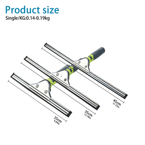 Tête <span class=keywords><strong>de</strong></span> raclette en acier inoxydable OEM en gros, 25cm, 35cm, 45cm, lame en caoutchouc, poignée TPR, fabricant - Product Image 2
