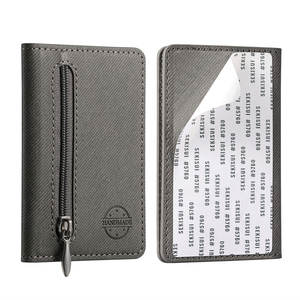 Étui à rabat pour iPhone 16 avec porte-cartes, rangement zippé, antichoc, en cuir PU, portefeuille - Blocage RFID et cadeau - Product Image 3