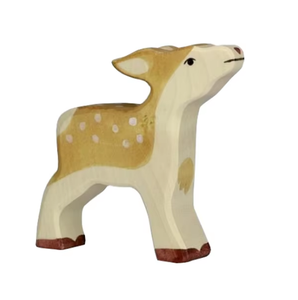 Hölzernes Waldtier-Reh-Modell für Wohnzimmer-Regal, Dekoration, Lernspielzeug für Kleinkinder, DIY-Malspielzeug - Product Image 1
