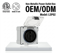Adaptateur de prise électrique Linsheng homologué ETL 50A en PVC avec protection étanche IP44 pour utilisation avec générateur de camping-car et recharge de véhicules électriques