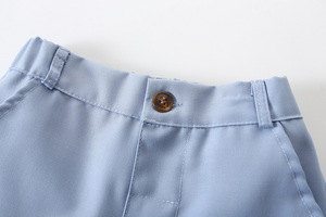 Conjunto de Ropa de Verano 2026 para Niños, Camisa con Corbata de Moño y Pantalones Cortos con Tirantes, 2 Piezas - Product Image 5