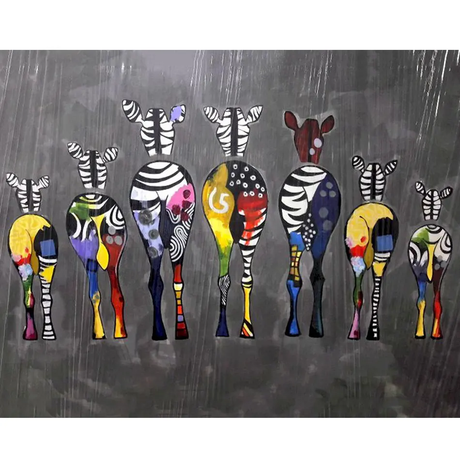 Painitng By Numbers Zebra For Starter Kit Animals Diy Gift Handpainted Acrylic Paint On Canvas For Home Wall Decors Artwork