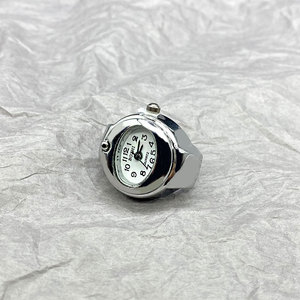Reloj de Anillo de Moda, Reloj de Cuarzo de Venta Caliente, Reloj de Dedo Vintage para Mujer y Hombre con Correa <span class=keywords><strong>El</strong></span>ástica - Product Image 4