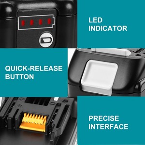 Batería de Repuesto BL1850 de 18V 3Ah 4Ah 5Ah 6Ah para <span class=keywords><strong>Makita</strong></span>, Batería de Iones de Litio de 18V con BMS, Batería de Litio <span class=keywords><strong>Makita</strong></span> 18V 21700 5S2P - Product Image 3