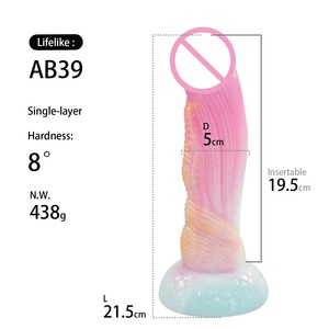 Benutzer definierte Erwachsene realistische Silikon Dildo weichen künstlichen <span class=keywords><strong>Penis</strong></span> bunte Mischfarbe für Frauen - Product Image 2