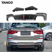 Diffuseur arrière en fibre de carbone G01 X3 F97 X3M avec éclairage, lèvre de pare-chocs arrière, kit carrosserie pour BMW G01 X3 F97 X3M, pièces automobiles