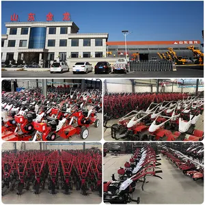 Diesel Multifunctional Field Cultivator Cultivating Tractor Combiner Power Tiller 2 Wheel Mini Walking Hand Tractor For Sale