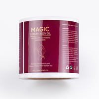 Étiquettes adhésives personnalisées en rouleaux, dorées, transparentes, avec estampage à chaud, brillantes, imperméables, pour parfums, soins de la peau, nettoyants pour le visage