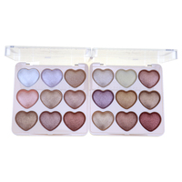 Nouvelle tendance Logo personnalisé marque privée 9 couleurs Palette de surligneurs Poudre scintillante Bronzer Palette de surligneurs