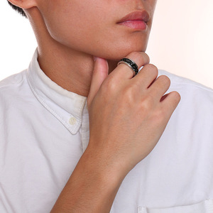 Anillo Giratorio de Acero Inoxidable para Hombre, Anillo de Eslabones Giratorios, Ancho, Impermeable, Apilable, Moderno, para Uso Diario y Fiestas - Product Image 4