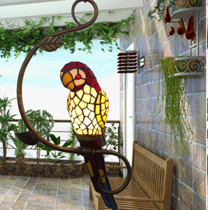 Lampe suspendue en forme de <span class=keywords><strong>perroquet</strong></span>, lanterne en verre coloré, <span class=keywords><strong>lustre</strong></span> oiseau, luminaire de plafond en forme de branche d'arbre - Product Image 5