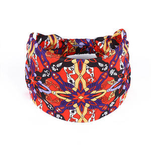 Nuevo pañuelo bohemio europeo y americano diadema estampada Africana diadema elástica para mujer diadema de yoga deportiva - Product Image 3