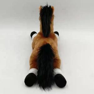 Wholesale Custom OEM/ODM Cute Soft Stuffed Toy 12.5 Inch Hot Sale High Quality Lying Plush <strong>Horse</strong> Brown - Product Image 4