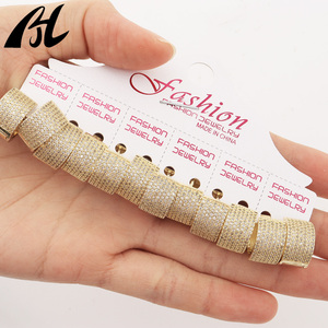 C-462 14K Vàng Mạ Rhinestone Bông Tai Thiết Lập Pha Lê Lấp Lánh Brass Hoop & <span class=keywords><strong>Stud</strong></span> Cho Phụ Nữ Thời Trang Phong Cách Đồ Trang Sức Cho Các Bên - Product Image 6