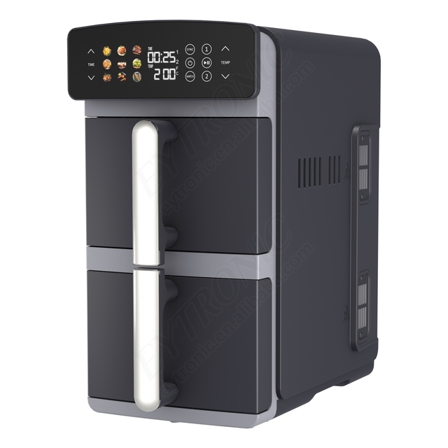 Popular Double Baskets Air Fryer 8L 10L Capacity Digital Controls Nonstick Frying Stainless Steel Dual Zone Air Fryer