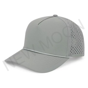 Custom 100% Polyester 5 Panel Mesh Back Trucker <b>Hat</b> Quick Dry Waterproof Laser Cut Hole Perforated High Performance Golf <b>Hat</b> - Product Image 1
