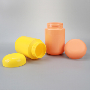 Colored Customized Protein Can HDPE <b>Plastic</b> Supplement Storage Container Empty <b>Jars</b> For Health Products Packaging With Screw Cap - Product Image 1