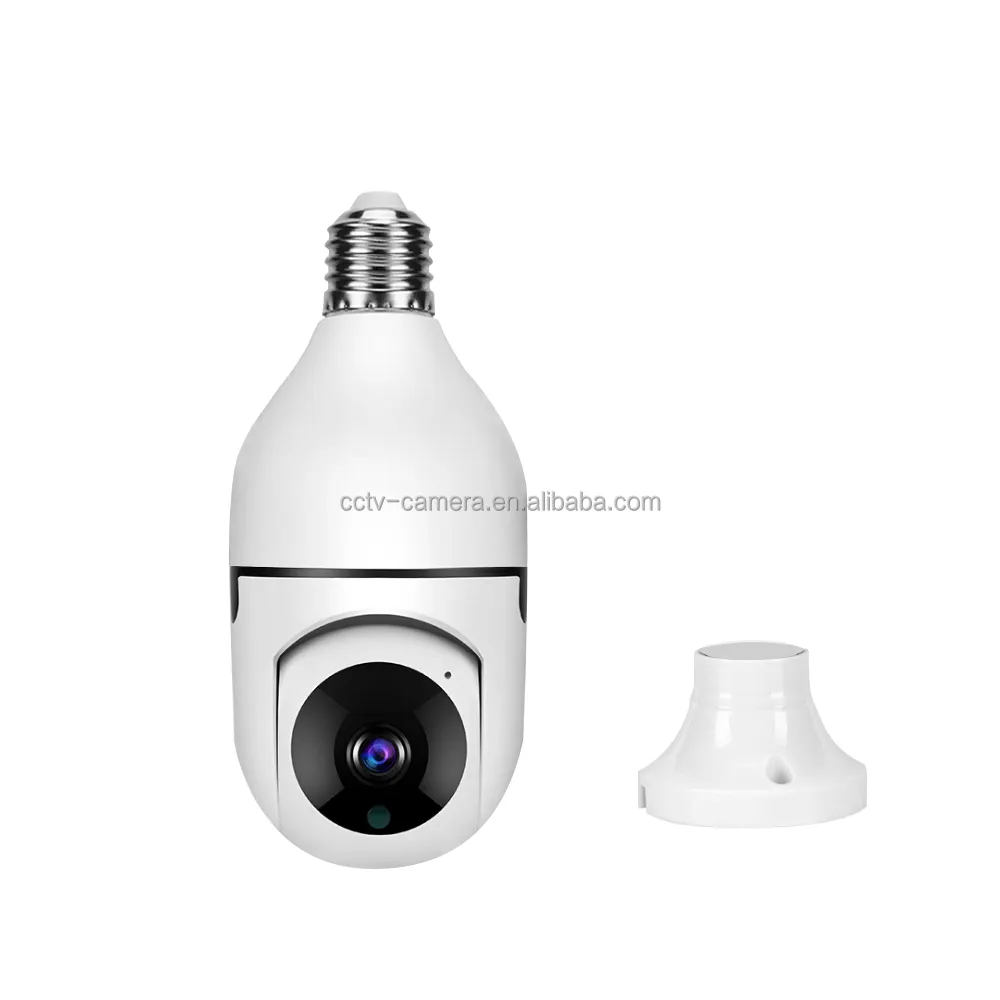 HTW TECH YI IOT APP 1080P Indoor E27 Holder Surveillance IP Network Bombillo Foco Night Vision Light Bulb PTZ Wireless Camera