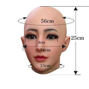 Usine directe vraie femme belle fille masque de maquillage en Silicone masque de tête complet pour crossdresser cosplay crossdress - Product Image 5