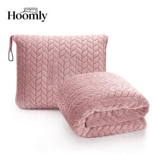 Couverture de voyage en peluche moelleuse de luxe Hoomly, taille adulte, antistatique, chaude, pliable, pour avion et hôtel - Product Image 5