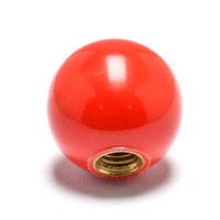 Set Mur Bola Berbentuk Bulat dengan Warna Merah Terang, Kuning, dan Hitam