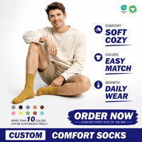 Chaussettes Mi-Hautes en Bambou Blanc Sur Mesure, Chaussettes Longues Minimalistes Professionnelles, Couleur Unie Respirantes, Cadeau Parfait pour l'Automne