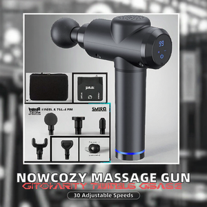 Pistolet de massage musculaire portable sans balais avec écran LED, 30 niveaux de vitesse, 6 têtes de massage, batterie 1500 mAh - Massage profond des tissus pour tout le corps - Product Image 2