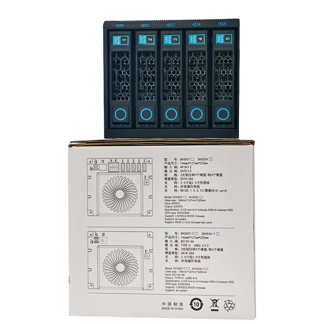 4U Rack Mounted NAS 5-Bay Storage Server Case Modular for 5*3.5 HDD & 2*5.25 CD with Adapter Stock Available