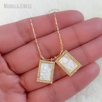 Collier scapulaire en nacre NM53855, médaille scapulaire de la Vierge, bijoux religieux, collier de la Vierge Marie, cadeau catholique pour maman