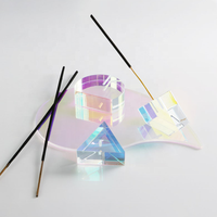 Porte-encens en acrylique Iridescent, personnalisés, hologramme, prises brûleur de rangs, plaque en plexiglas coloré