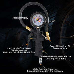 เครื่องวัดลมยางพร้อม100psi เป่าลมดิจิตอลเกจวัดลมยางแบบใหม่ดีไซน์ใหม่