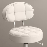 Tabouret Pivotant en Acier Inoxydable Réglable en Hauteur avec Roues, Meilleure Vente pour Salons, Spas et Coiffeurs