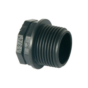 Raccordo Riduttore Nero in PP 1x1/2 per Connessione Tubi Idraulici - Product Image 1