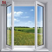 Ventana Abatible de Vinilo Blanco UPVC Resistente al Viento con Múltiples Cámaras de Alta Resistencia para Apartamento, Diseño Personalizado