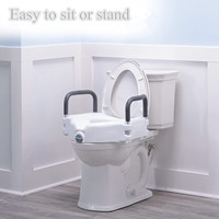 Siège surélevé de toilette pour handicapés et personnes âgées