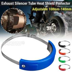 Universal <b>Motorcycle</b> <b>Exhaust</b> Silencer Tube Heat Shield Protector Protection Cover 100mm-160mm Adjustable For Off-road <b>Motorcycle</b> - Product Image 1