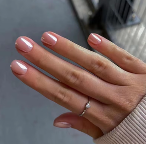 <span class=keywords><strong>Uñas</strong></span> Postizas Doradas Francesas con Diseño de Almendra, Media Cobertura, con Purpurina, Material ABS, Pre-diseñadas, 24 Piezas para Fiestas, Bodas, <span class=keywords><strong>Halloween</strong></span> - Product Image 4