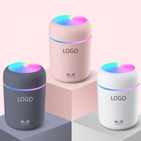 300ml H2O humidificateurs Humidificador coloré Led veilleuse Portable intelligent brume fraîche ultrasons Mini Usb voiture humidificateur d'air