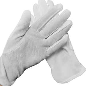 ALLESD White Knitted <strong>Gloves</strong> <strong>Gripping</strong> Dots Palm Dotted Cotton Safety <strong>Gloves</strong> - Product Image 1