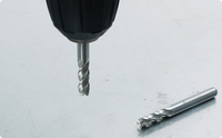 Fraise à queue en carbure 1/4 pouce, 2 dents, brillante, 65HRC, longueur 1 pouce, lot de 2 pour machines de fraisage horizontales et fraisage CNC