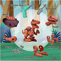 Juguete de Dinosaurio Desarmable con Taladro, Programable, Educativo STEM, Suministros para Tiendas, Catálogo Global de Reventa