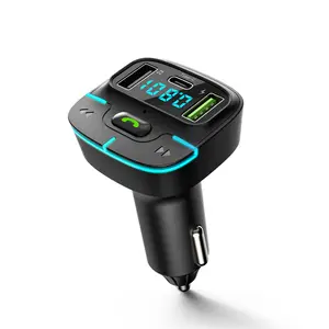 Bluetooth 5.3 FM Transmitter AUX Radio Receiver MP3 Player Handsfree Call Type-C USB Car Charger Wireless Bluetooth Car kit