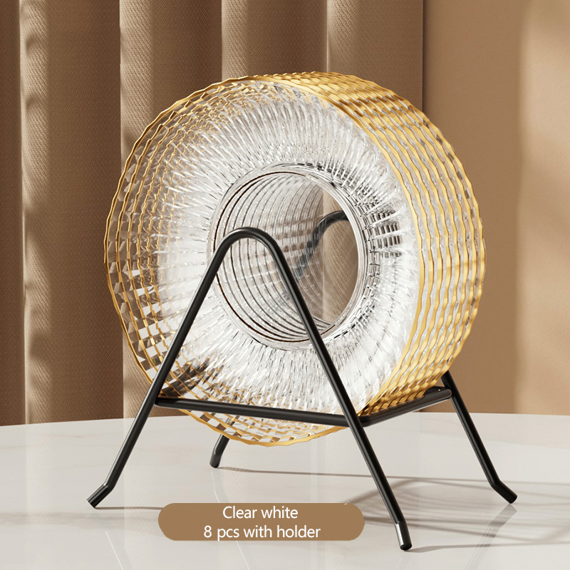 Clear 8pcs with stand